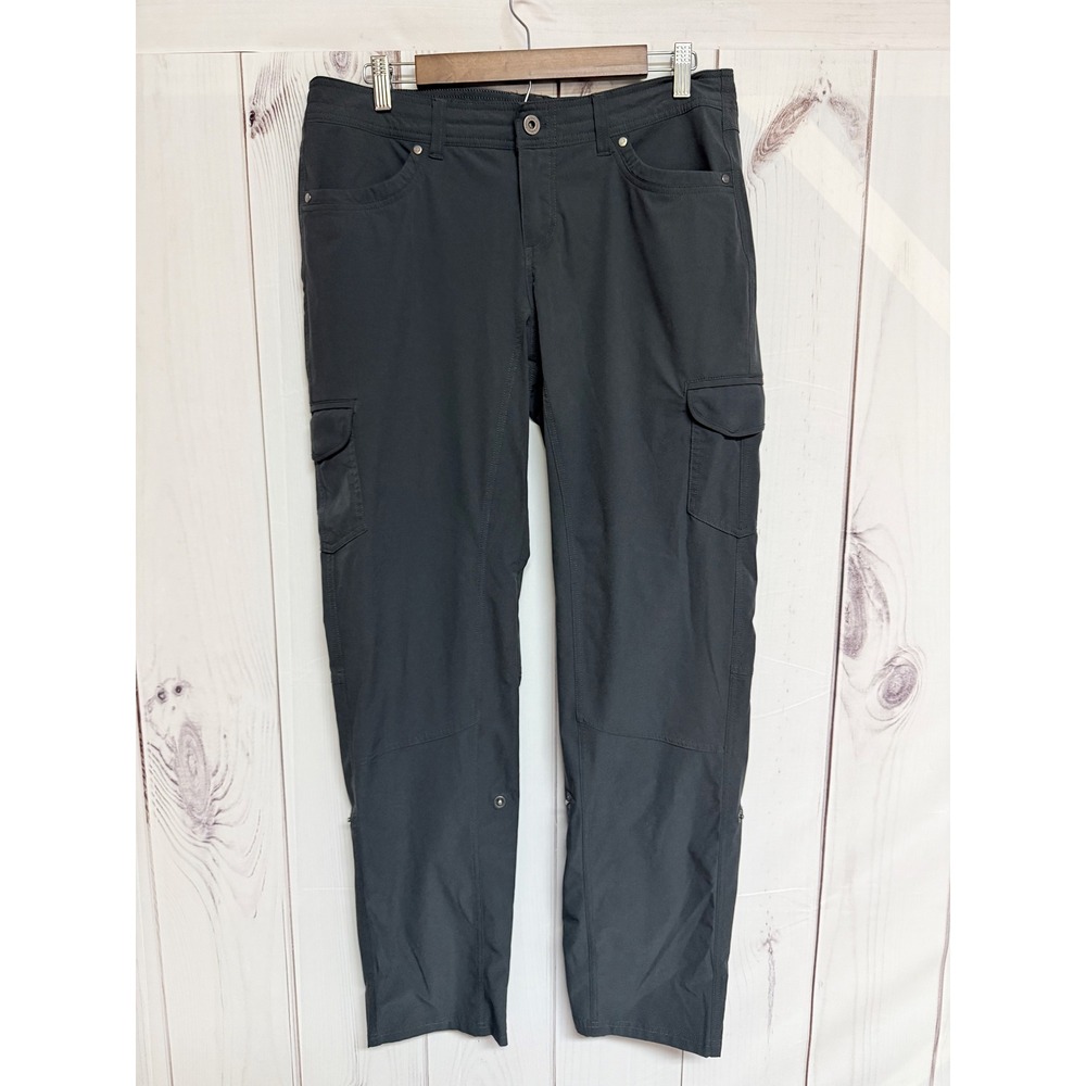 KÜHL Women's Freeflex Roll Up Pants 12 Koal‎ Gray Cargo Hiking
